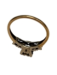 14k White Gold Ring with 3 Round Diamonds