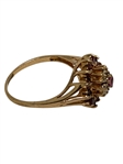 14k Gold Ring with Rubies and Diamonds