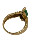 14k Gold Ring with Marquis Cut Emerald