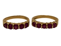 (2) 10k Gold Ruby Rings