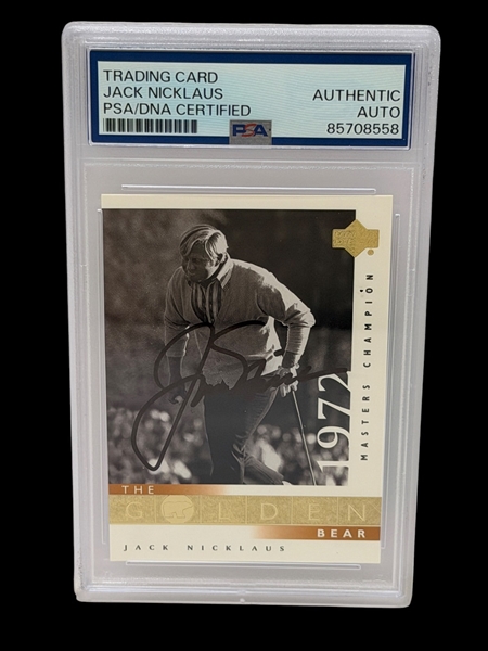 PSA Trading Card Jack Nicklaus Authentic Autograph GM MT 10