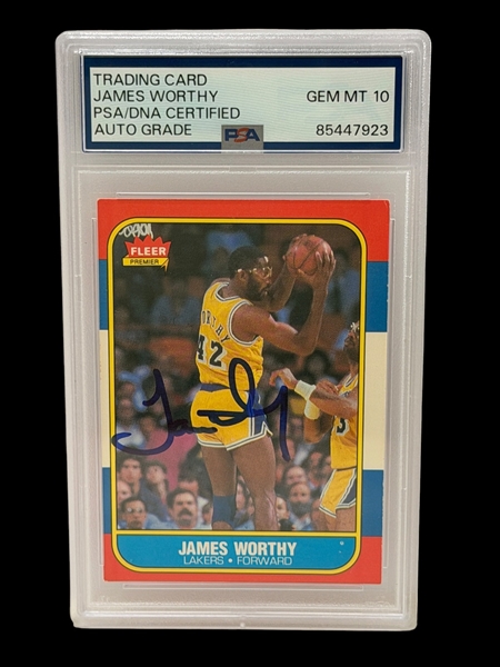 PSA Graded 1986-87 James Worthy Autograph GM MT 10