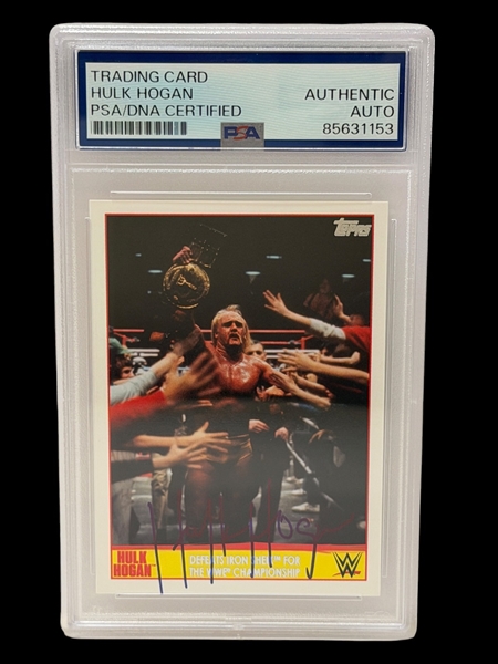 PSA Graded Hulk Hogan Authentic Autograph Trading Card