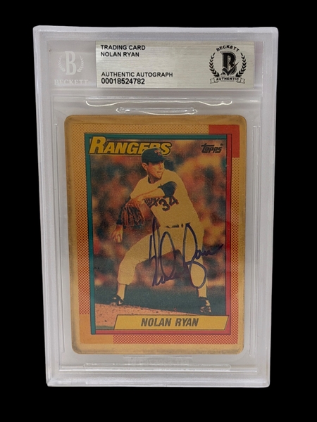 Beckett Graded Trading Card Nolan Ryan Authentic Autograph 12/794