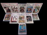 (11) Basketball Cards: (8) Graded Cards: Trent, Lewis, Katie Lou Samuelson, RJ Barrett, Robinson, Williamson