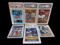 (6) Saquon Barkley Football Cards; (4) Graded