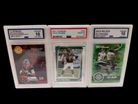 (11) Graded Football Cards; Zach Wilson, CJ Stroud, Brodie Croyle, Brock Purdy