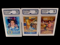 (9) Graded Football Cards; Caleb Williams, Drake Maye, Kenny Pickett, Justin Herbert