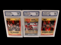 (14) Graded Football Cards; Tyreek Hill, Ja'Marr Chase, Tee Higgins, Travis Kelce, Cooper Kupp, Others