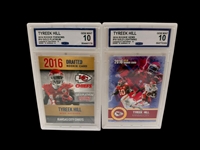 (14) Graded Football Cards; Tyreek Hill, Ja'Marr Chase, Tee Higgins, Travis Kelce, Cooper Kupp, Others