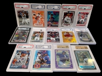 (14) Graded Baseball Cards; Kyle Lewis, Spencer Strider, Jo Adell, Others