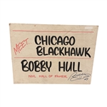 Meet Chicago Blackhawks Bobby Hull Advertising Poster Signed by Hull