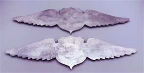 (2) QB Quiet Birdman Cast Aluminum Plaques
