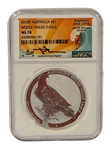 2016-P Australia 1 Dollar Wedge-Tailed Eagle MS70 NGC Signed John Mercanti, Unslabbed Silver 2 Pound QEII One Ounce Silver Coin