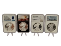 (4) American Eagles All PF70 Ultra Cameos 2015, 2017, 2022, 2023 NGC