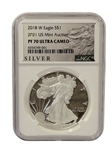 (4) American Eagles 2018, 2022, 2023 All PF70 Ultra Cameos NGC
