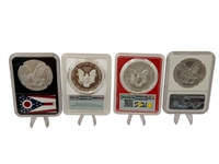 (4) American Eagles 2016, 2019, 2021, 2022 NGC, PCGS, Burnished, Lettered Edge