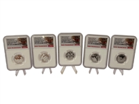 (5) Graded Quarters Official US Mint Set 2019-S Limited Edition Set FDI PF70 Ultra Cameo San Francisco Mint NGC