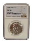 (6) Graded J.F. Kennedy Halves 40% Silver NGC