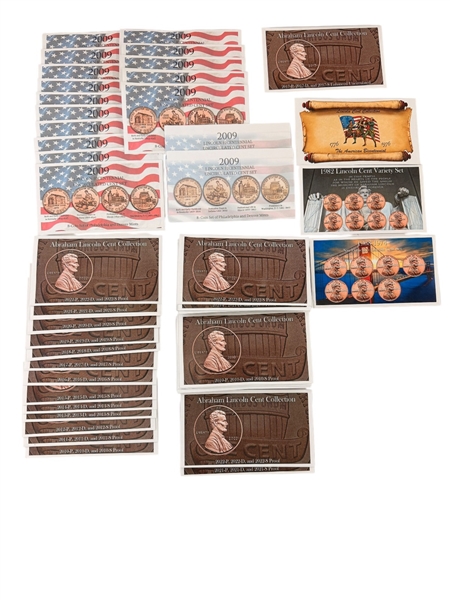 Large Collection of Lincoln Cents in Envelopes; 1976-2022