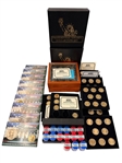 Large Group of Presidential Dollars Including OGP Rolls MS63 or Better, Satin Finish, Reverse Proofs.