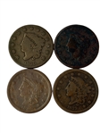 (14) Large Braided Hair Cents 1830-1854