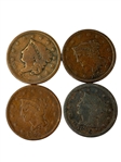 (14) Large Braided Hair Cents 1830-1854