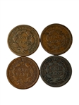 (14) Large Braided Hair Cents 1830-1854