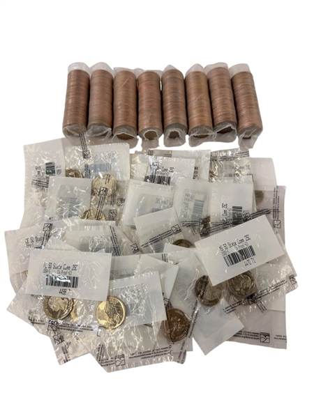 (8) UNC Rolls of State Quarters BU (35$) State Quarters in Littleton Bags