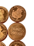 (16) One Ounce Copper Rounds Christmas