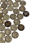 (2) Rolls Mercury Silver Dimes, Many AU