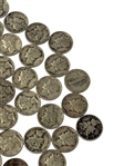 (2) Rolls Mercury Silver Dimes, Many AU