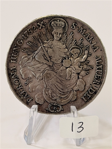 1782B Hungary Thaler King Joseph II .833 Silver