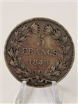 (4) France Silver 5 Francs Coins