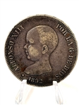 (5) Spain 5 Pesetas .900 Silver Coins