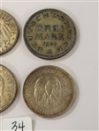 (6) Germany Silver 2, 5 Mark Coins