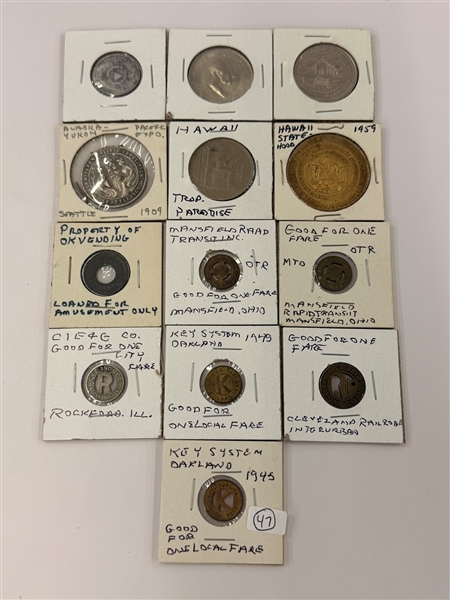 (12) Group of Tokens and Medals