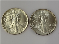 (6) BU Silver American Eagles