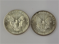 (6) BU Silver American Eagles