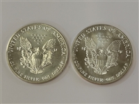 (6) BU Silver American Eagles
