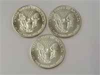 (7) BU Silver American Eagles 