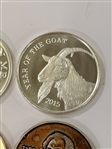 (5) .999 One Ounce Silver Rounds