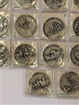 (27) Sterling Silver History of America Rounds Danbury Mint