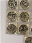 (27) Sterling Silver History of America Rounds Danbury Mint