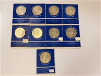(9) Republic of Panama 5 Balboa Sterling Silver Coins Official 1970 Central America and Caribbean Games OGP