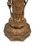 20th Century Japanese Kuan Yin Brass Statue Japanese Form of Padmapani