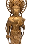 20th Century Japanese Kuan Yin Brass Statue Japanese Form of Padmapani