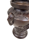 Pair Bronze Lidded Censors