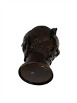 Pair Bronze Lidded Censors