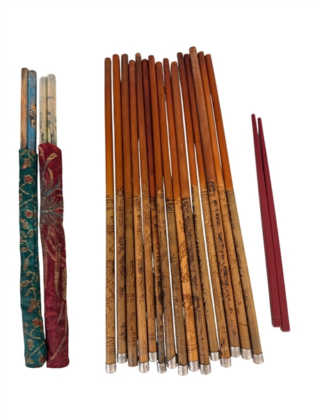 (10) Pair of Hand Made Chopsticks